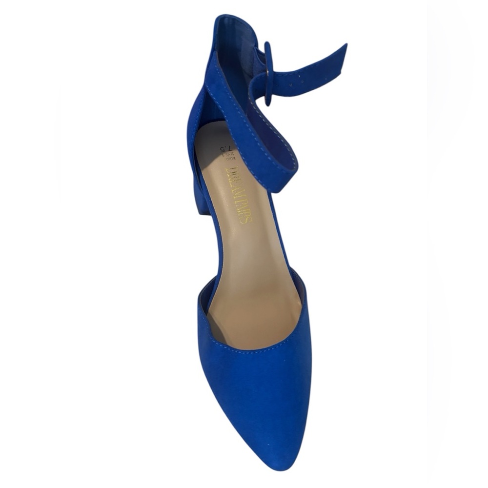 Dream Pairs Royal Blue Ankle-Strap Block Heel